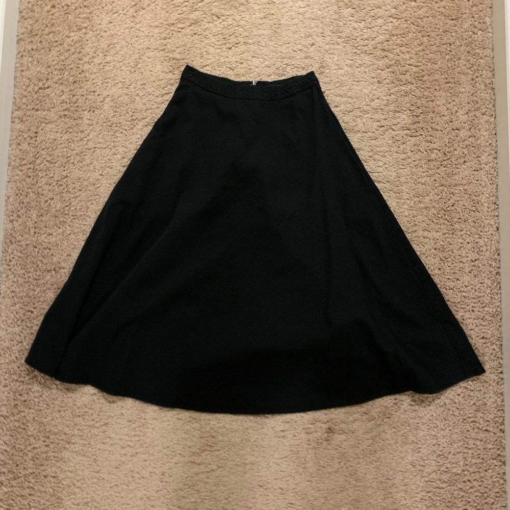 xs - collectif - black a-line swing skirt